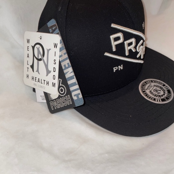 Parish Nation Black & Cream SnapBack Baseball Hat - Picture 3 of 9